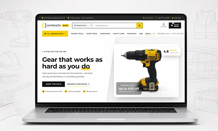 Constructo Shop demo screenshot