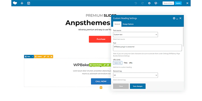 WPBakery Builder Interface